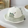 Sombrero de pescador de cachorro de dibujos animados, sombrero de sol para bebé con bloques de color, sombrero lindo con orejas para bebés y niños pequeños
