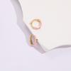 Estación independiente popular geométrico circonita hebilla de oreja temperamento femenino simple cobre chapado 14 oro real aretes estilo ins combinables hebilla de oreja