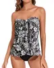 Bikini de dos piezas para mujer 2025, traje dividido, bragas Europa y Estados Unidos transfronterizo talla grande traje de baño estampado Amazon