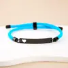 Materiales de Impresión a Color y Grabado Transfronterizos, Pequeños Regalos, Etiquetas Curvas, Pulseras Tejidas, Regalos Navideños Huecos con Forma de Corazón de Acero Inoxidable