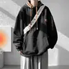 Sudadera High Street Americana para Hombre Otoño Ins Marca de Moda Versátil Holgada Rogue Sentido del Diseño Fresco Bloque de Color con Capucha Chaqueta Casual