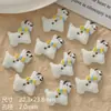 Botões de cerâmica fofos de cachorrinho pintados à mão, materiais para pulseira DIY feita à mão e acessório de vestuário, contas soltas