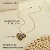 2025 Nuevo Moderno Retro Estampado de Leopardo Forma de Corazón Cadena para Clavícula Cadena para Suéter Collar Colgante de Mujer de Gama Alta