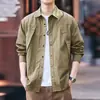Chaqueta tipo camisa casual de alta gama para hombre, nueva tendencia primavera y otoño 2026, marca, corte holgado, manga larga, ropa de trabajo para hombre