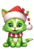 Pingente Gato Bebê Grinch Transfronteiriço Decoração de Natal Árvore de Natal Bola de Natal Acrílica Superfície Plana