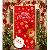 Cortina de puerta de Navidad, tela de fondo de puerta de poliéster, decoración de puerta para fiestas festivas, venta al por mayor transfronteriza, admite diseños personalizados basados en imágenes proporcionadas