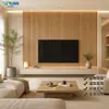 Suministro exclusivo transfronterizo de paneles acústicos de lamas de madera, paneles de pared decorativos de fibra de poliéster MDF para salas de piano, salas de estar, hoteles y edificios de oficinas