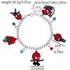 Personajes de Películas y Series Europeas y Americanas Más Vendidos Transfronterizos Marvel Spider-Man Charm de Pulsera Moda Aleación de Zinc Joyería con Goteo de Aceite Venta al por Mayor