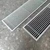 Rejilla de Ventilación de Aire Acondicionado de Aleación de Aluminio/ABS Extendida Ultraestrecha Empotrada Sin Marco Persiana de Retorno de Aire