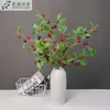 Planta Verde Simulada con Ramas Grandes y Frutos de Mirto, Proyecto de Decoración Suave para Sala de Estar, Adornos para Arreglos Florales, Accesorios para Fotografía de Bodas