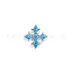 Brinco Stud de Osso da Orelha Cruz de Espinho de Titânio F136 com Zircônia 5A Brincos Joias para Piercing de Liga de Titânio G23