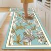 Tapete de Cocina Impermeable y a Prueba de Aceite Limpieza sin Frotar Tapete para Pies Cuero Alfombra Antideslizante Hogar Corte Entrada Puerta Tapete para Pies