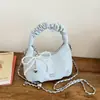 Bolsa Cruzada Acolchada con Cadena de Perlas Simple de Gama Alta para Mujer, Bolso de Mano Versátil de Moda, Nueva Colección Primavera 2026