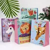 Sacolas de Presente Criativas de Desenho Animado para Crianças Sacolas de Papel Kraft Sacolas de Presente de Aniversário Sacolas de Festa Bolsas Fofas Atacado
