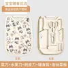 Traje de cuchillos multifunción para alimentos complementarios transfronterizos, traje de almacenamiento para camping al aire libre, cuchillo de acero inoxidable fácil de transportar para cortar carne y verduras