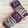 Guantes Personalizados para Otoño e Invierno, Guantes de Punto Cálidos y de Moda para Mujer, Moda Transfronteriza Guantes Bordados Patchwork Cálidos