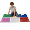 Tapete de Engatinhar para Bebê Quadrado Tapete de Piso de PVC Tapete Colorido com Areia Movediça para Crianças Tapete Sensorial para Jardim de Infância Impermeável