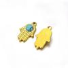 Pingente de pedra natural de palma de aço inoxidável 18K chapeamento a vácuo pingente de ouro colar de diy brincos acessórios de joias