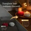 Vela aromática de cera de soja con aroma a peonía, vela aromática con forma de flor, decoración atmosférica para regalo navideño