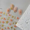 Adesivos de Arte para Unhas Estéreo Borboleta Bronzeada de Cinco Pétalas Novo Estilo Ins Flor Joia de Unhas DIY de Alto Padrão Venda por Atacado