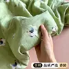 [Productos Premium de Xiangling] Funda de Almohada de Gasa de Doble Capa Algodón Puro Gasa Floral Dibujos Animados Sábana Individual Funda de Almohada para Niños