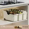Caja de almacenamiento para cocina para utensilios de cocina, gabinete con ruedas, caja de almacenamiento para botellas de condimentos, estante de almacenamiento con ruedas y rodillos