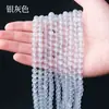 Cuentas redondas semiacabadas de cristal ojo de gato en stock del fabricante, cuentas sueltas para hacer joyería DIY, accesorios para pulseras y collares, venta al por mayor