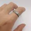 Diseño Original Chiba Estilo Étnico Plata Tailandesa Retro Carácter de Bendición Personalizado de Moda Anillos Abiertos para Hombres y Mujeres Literarios y Creativos