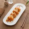 Plato Largo para Pan de Hotel de Alta Gama Plato para Sushi Plato Especial para Restaurante Plato para Comida Occidental Plato de Concepto Artístico Plato para Platos Fríos