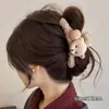 Pinza de garra de felpa para otoño e invierno, estilo elegante, para cabello fino en la nuca, pinza para el cabello de tamaño mediano para mujer, accesorio para el cabello tipo pinza de tiburón