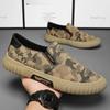 Zapatos de verano de seda helada para hombre, tela de paraguas, transpirables, zapatos casuales, zapatos para conducir, lona perezosa con pedal, nueva moda, ligeros