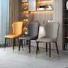 Silla moderna de respaldo de lujo ligero, silla de ocio para restaurante, silla para cafetería y hotel, silla de comedor nórdica, uso doméstico simple, taburete de respaldo engrosado