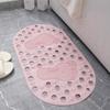 Alfombrilla de PVC Antideslizante para Masaje con Doble Pie Ovalada, Alfombrilla para Piso de Baño, Hogar, Inodoro, Ventosa Anticaída, Antideslizante