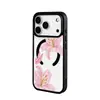 Adecuado para Funda Magnética para Teléfono Apple 17 Dos en Uno iPhone 18 Promax Flor Rosa Estambre Agujero Grande 16 Funda Protectora