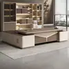 Mesa executiva de luxo, design moderno simples, mesa de presidente, mesa de CEO, mesa executiva, conjunto de mesa e cadeira para escritório de gerente