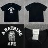 Camiseta de Manga Curta Tendência Marca Bape Colaboração Top Unissex Camuflagem High-End Solta Camiseta de Manga Curta