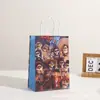 Sacola de Compras de Roupas Coloridas Sacola Tote Criativa de Papel Kraft Sacola de Presente para Festa Sacola de Embalagem Atacado Atacado