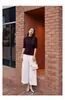 Suéter casual de lana para principios de otoño 2026, suéter nuevo y elegante de manga media para mujer Puyuan, hilo Yangzi, lavable a máquina, directo del fabricante