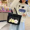 Nueva Bolsa de Hombro Ligera Cruzada Transparente con Insignia Estilo Japonés de Alta Apariencia Color Caramelo Chica Dulce