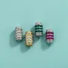 Hebilla de Tornillo de Plata de Ley S925 Incrustada con Circonita Hebilla de Perla Hebilla de Cola de Collar de Jade Cristalino Hebilla de Conexión Accesorios DIY