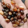 Contas de Arroz de Ágata Sonhadora, Contas Soltas de Jade, Contas Ovais de Ágata Envoltas em Seda, Acessórios para Joias, Contas de Jade Feitas à Mão