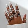 Anillo de Mariposa Popular Transfronterizo Europeo y Americano Anillo Abierto Multijunta Set de Anillos Transfronterizo Más Vendido Set de 22 Anillos de Corazón