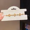 Pulsera Flor de Rombo Cortada con Zirconia Lujo Accesible Pulsera de Gama Alta Simple Versátil Moda Pulsera Personalizada para Mujer