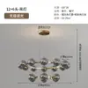 Lustre para Sala de Estar Minimalista Italiano Arte Criativa Anel Lâmpada Atmosférica Preta Vidro de Alto Padrão Feijão Mágico Lâmpada de Hall