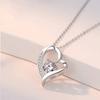 Collar en forma de corazón de plata S925 para mujer, estilo coreano, colgante sencillo que combina con todo, cadena de clavícula Mori para mujer, cadena para el cuello, mano rápida, mismo estilo