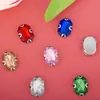10*14mm Octagonal Rectangular Acrílico Blanco K Garra Diamante Cosido a Mano Diamante Accesorios para Vestido de Novia Material DIY