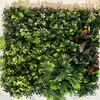 Parede de plantas artificiais parede de fundo de plantas verdes decoração de parede grade de casamento flor artificial de plástico empresa parede de imagem de paisagismo de shopping