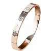 Pulsera para Mujer Acero Titanio Europea y Americana Inoxidable Inmarcesible con Diamantes Joyería de Temperamento de Moda Simple Venta al por Mayor Joyería de Mano