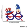 Decorações para o Dia da Independência Americana, Óculos, Fantasias para Festa Nacional, Adereços para Fotos, Armações de Óculos com Estrelas e Bandeira Vermelha, Branca e Azul
