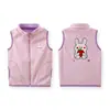 Chaleco polar de doble capa para niños, chaqueta gruesa y cálida para otoño e invierno, para niños y niñas.